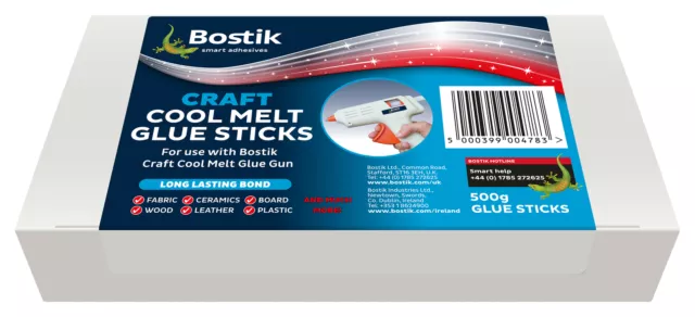 Bostik Cool Melt All Purpose Craft Glue Gun + 28 x 11mm Replacement Glue Sticks