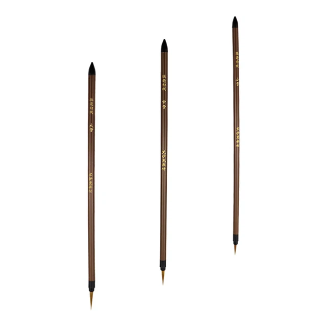 3 piezas Línea Dibujo Lápiz Artista Pincel Miniatura Detalle Pincel