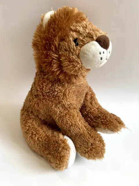 Silver One Brown Lion Plush Stuffed Animal Toy, Ships Fast