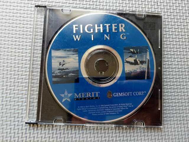 Fighter Wing Merit Studios Simulatore di Volo Raro Originale 1995 PC