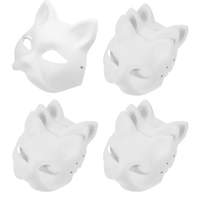 20 PCS DIY Blank Masks Cat To Paint Therian Halloween Animal $42.23 -  PicClick AU