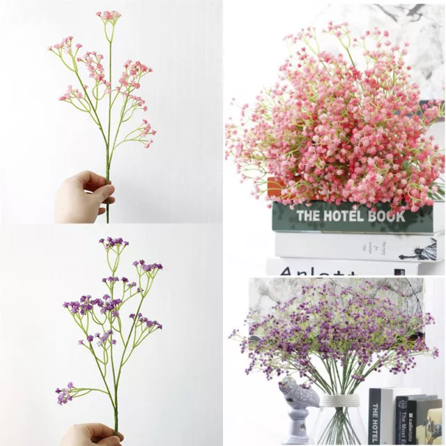 Artificial Fake Babys Breath Gypsophila Silk Flowers Bouquet Home Wedding Decora