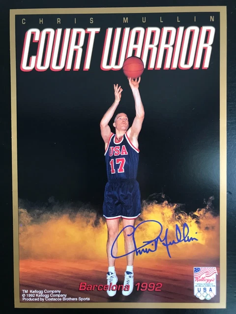 1992 CHRIS MULLIN USA Basketball Dream Team Poster Kellogg