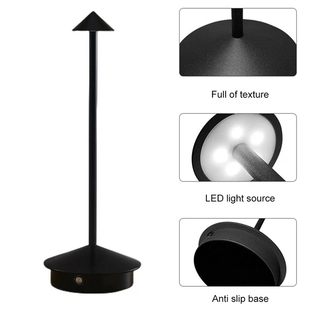 LED USB Table Lamp Rechargeable Cordless LED Bar Hotel Decor Night Touch Light