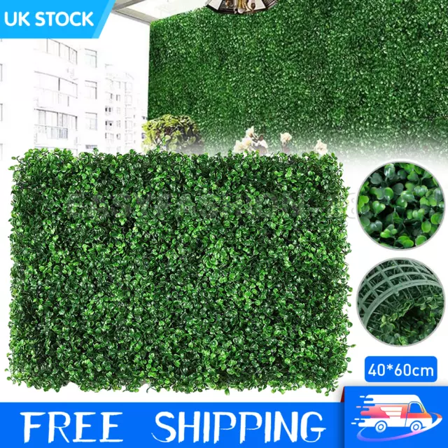 10x Artificial Plant Wall Panel Grass Hedge Fake Vertical Garden Ivy Mat Foliage