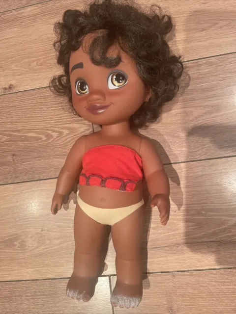 Bambola Disney Baby Princess Moana 15" Collezione Animatori Bambini Piedi di Sabbia
