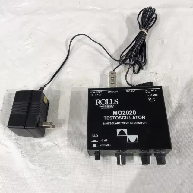 Rolls MO2020 Test Oscillator Variable Frequency Sine/Square W/ Cords