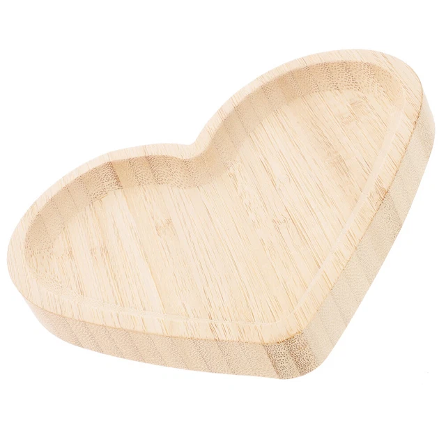 Piatto per cibo piatto pallet in legno a forma di cuore piatto per salumi