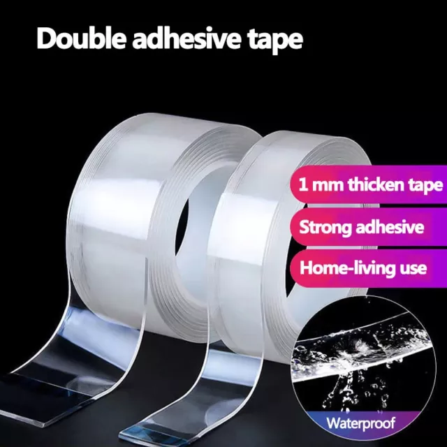 Nano Strong Clear Double Sided Grip Tape Traceless Washable Removable Adhesive