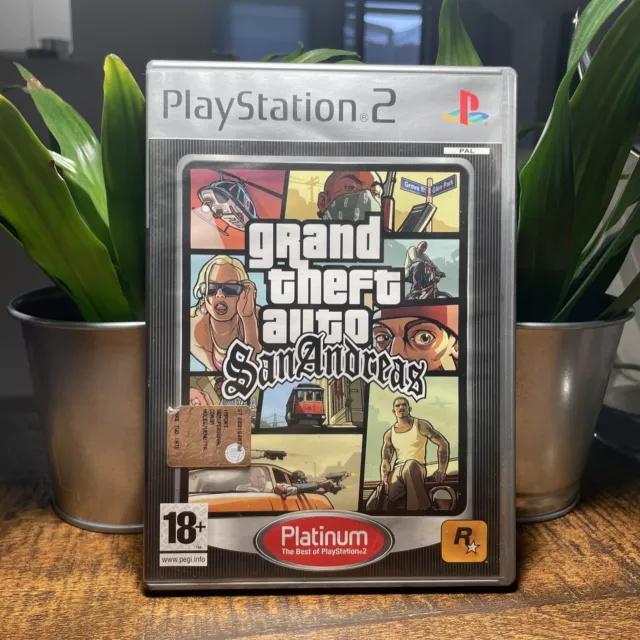 GTA San Andreas PS2 Grand Theft Auto Platinum Sony Playstation 2 PAL Italiano