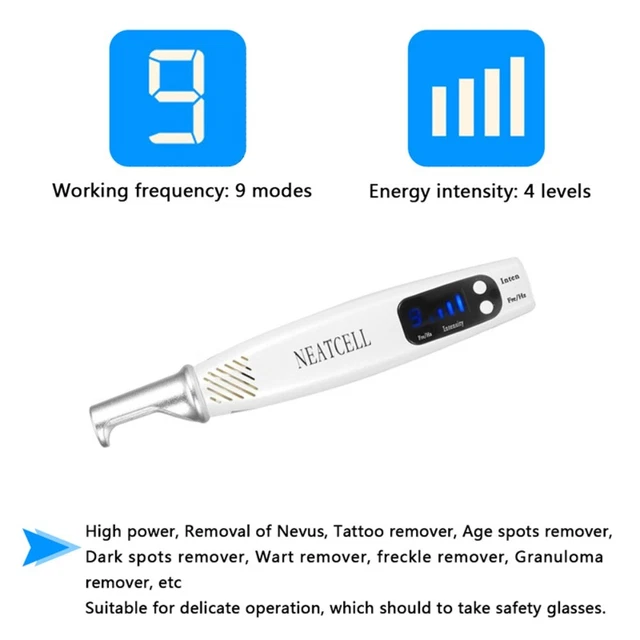 Pluma láser instrumento de belleza para eliminar pecas terapia de luz azul/roja