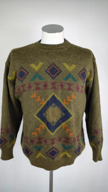 CACHAREL MAGLIONE UOMO Tg XL LANA ALPACA MAN VINTAGE CASUAL SWEATER