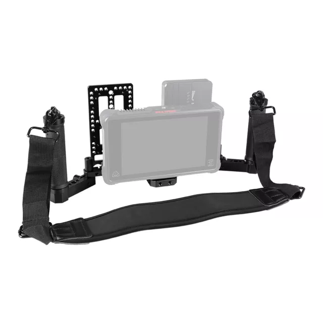 CAMVATE Monitor Supporting Rig With Handgrip &Neck Shoulder Strap &Battery Plate 3