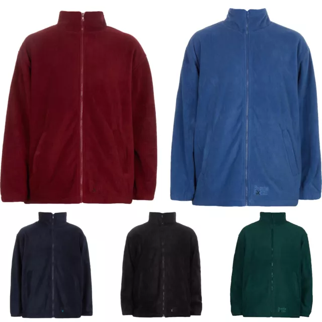 Bronte Mens Fleece Jacket Unisex Casual Top Soft Bonded Anti Pill Polar Polo Top