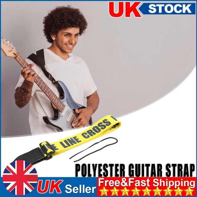 Guitar Strap Belt for Acoustic Electric Guitar Instrument Parts (Yellow)