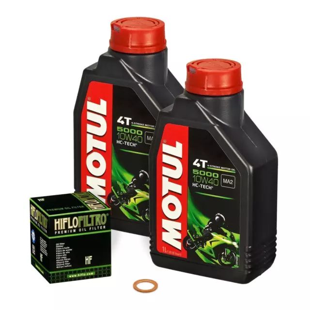 Honda VT 125 C/C2 Shadow, 99-08, JC29 JC31, Motul 10w40 Öl, HiFlo Ölfilter Set