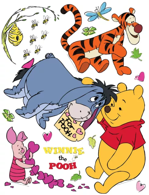 65x85cm Wand & Möbel AUFKLEBER Aufkleber Winnie Puuh Schlafzimmer Disney Deko