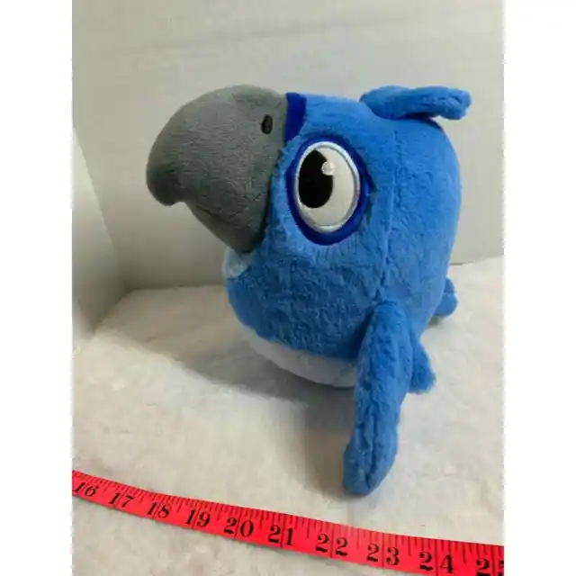 Angry Birds Rio Plush Tyler Blu Gunders Spix's Macaw Blue Stuffed Animal 8" 2011