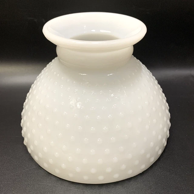 GWTW LAMP SHADE Vintage Antique Light Hobnail WHITE Milk Glass Replacement 8"