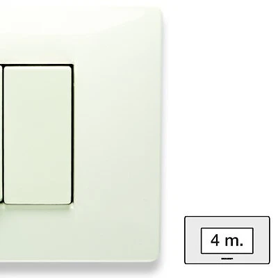 Mix Placca 4 Posti Bianco Aspen ( MASTER cod. 21MX104 )