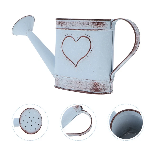 Happyyyami Vaso In Metallo Zincato Rustico A Forma Di Cuore - Stile Country Francese - Secchio In Latta Per Fiori Secchi E Centrotavola - 5