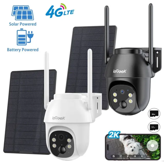 4G LTE Überwachungskamera mit SIM Karte Kabellos 2K Solar PTZ kamera Ohne WLAN