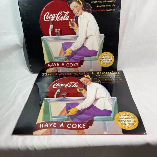 Commemorative The Coca Cola Calendar For 2000 Used - selling for artwork