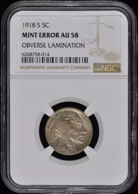 1918-S Buffalo Nickel Type 2 5C NGC AU58