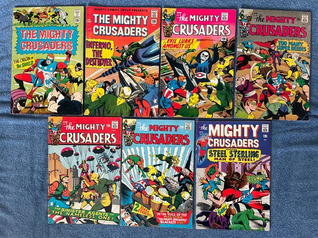 MIGHTY CRUSADERS COMPLETE Silver Age Series Lot! 1-7