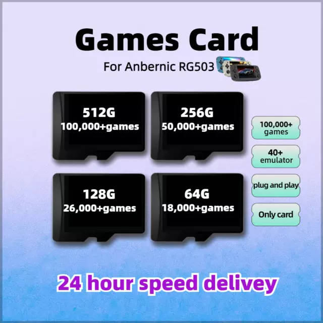ANBERNIC RG353PS Console de jeu 128 Go Carte TF Gris