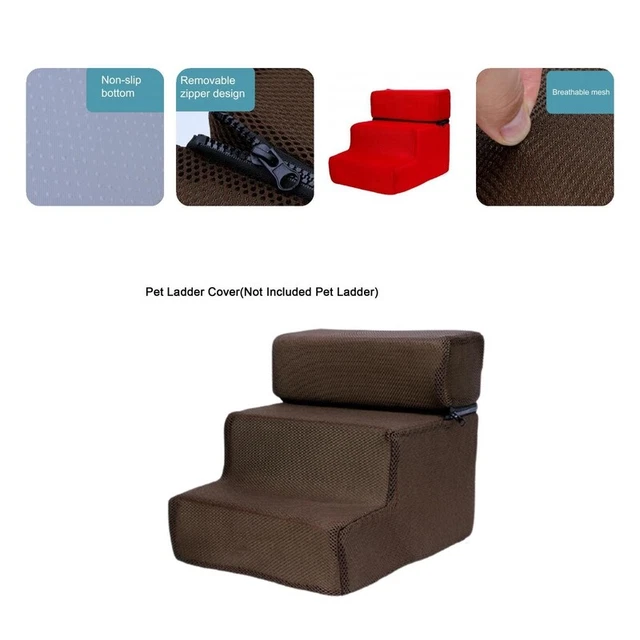 Estuche de repuesto para cubierta de escalera lavable transpirable para cachorro rampa escalada escalera