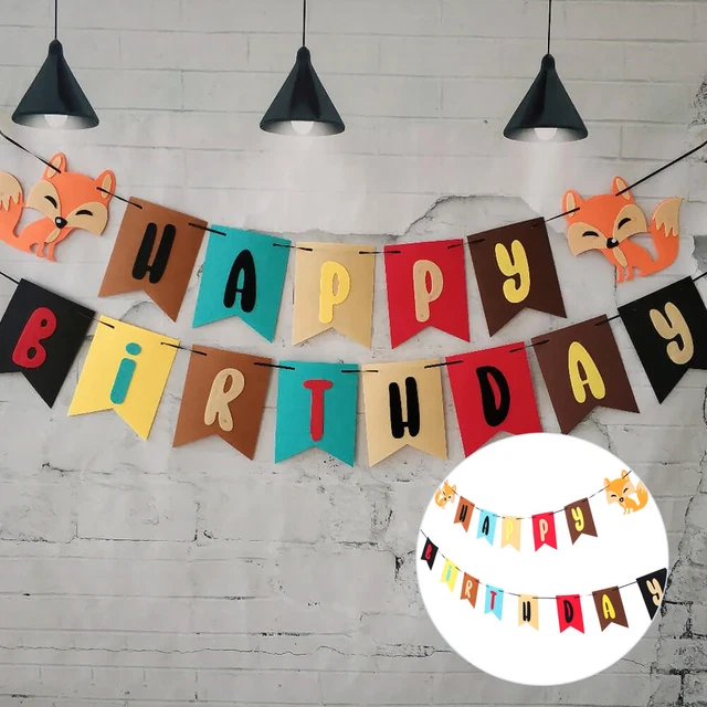 1 Set di Bandiera di Buon Compleanno con Decorazioni