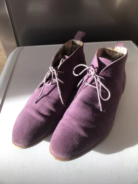 JONES BOOTMAKER MENS Purple Suede ankle boots size 43 uk 9 £12.99 ...