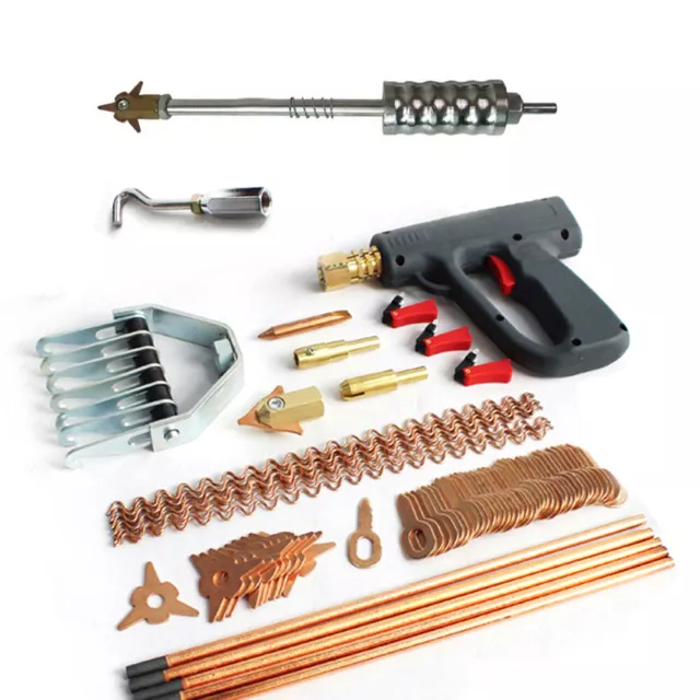 86Pcs Dent Puller Kit Car Repair Tool Hand Body Spot Welder Gun Welding Machine