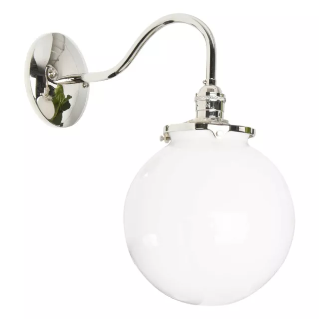 Modern Wall Sconce Mid Century Brass Globe Light Industrial Fixture Vintage Lamp