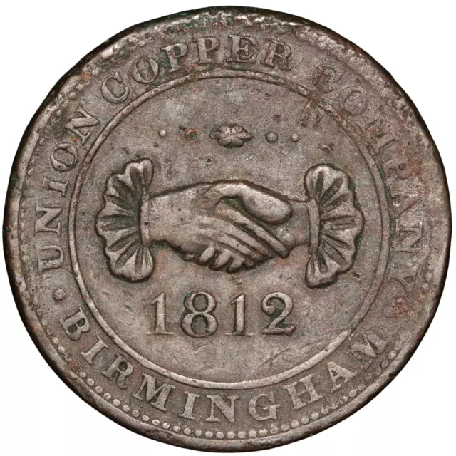 1812 Great Britain Birmingham Union Copper Company  1 Penny Token (WJD#67-73)