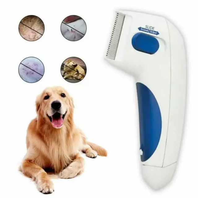 Pet Cat Dog Electric Terminator Brush Anti Removal Kill Lice Cleaner Electric He