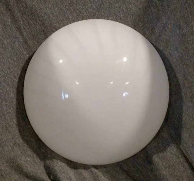 Italian Murano White Mushroom Swirl Glass Shade Venini Vetri Globe