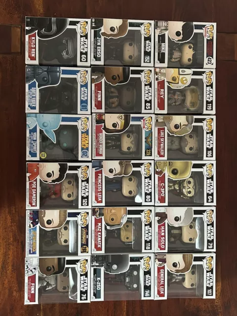 assorted star wars funko pop vinyls, SELLING INDIVIDUALLY