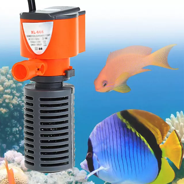 Silent Aquarium Filter Oxygen Air Pump Sponge Water Spray Fish Tank Air Increase 2