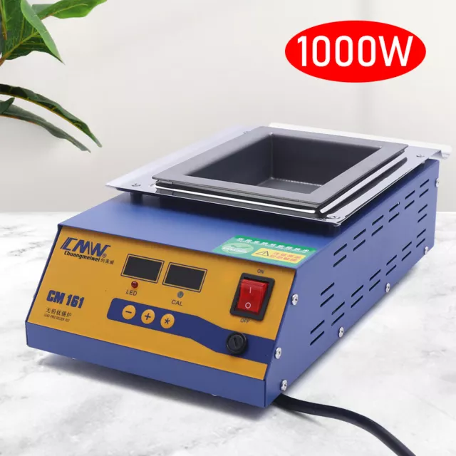 Dual Digital Display 1000W Lead Free Square Benchtop Tin Furnace 110V 60HZ CM161
