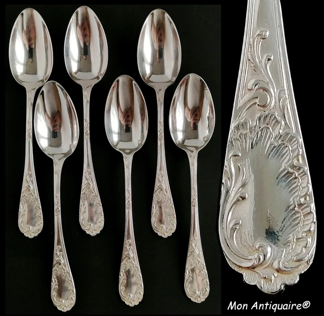 Puiforcat Louis Xv Antique French Sterling Silver Tea Coffee Spoons Flatware Set