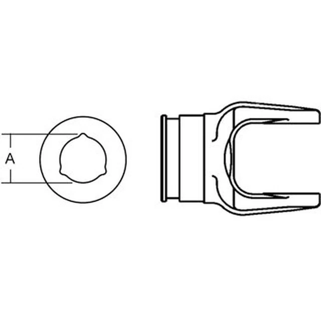 278649 Inner Tube Yoke Fits Ford/Fits New Hollandn Hay Tedder 157 158 169
