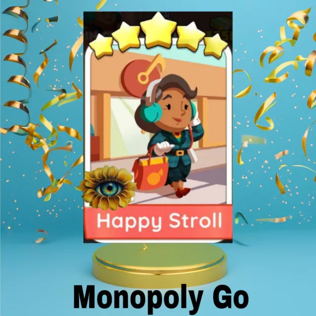 Happy Stroll Go 5 Star Rare Sticker (INSTANT)