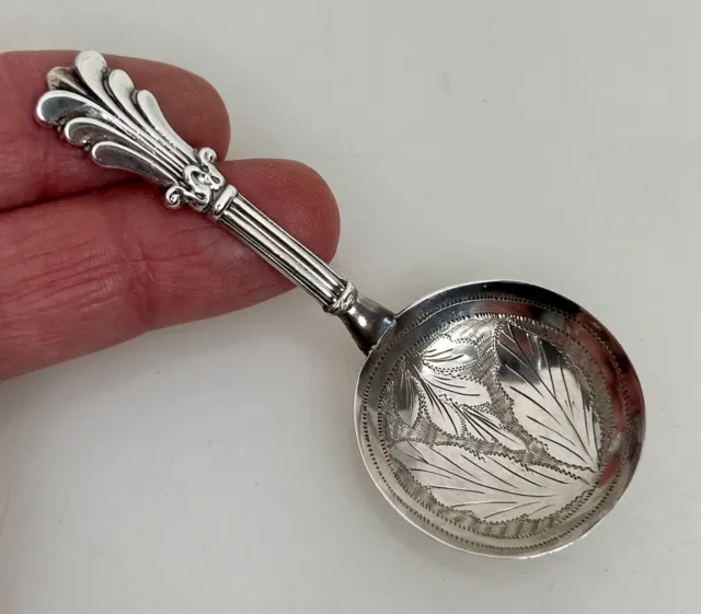 1837 Victorian Sterling Silver Tea Caddy Spoon -92093