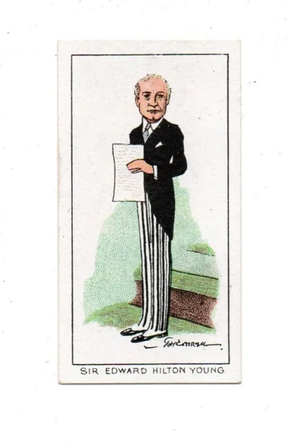 CARRERAS CIGARETTE CARD NOTABLE M.P.s 1929 No. 21 SIR EDWARD HILTON YOUNG