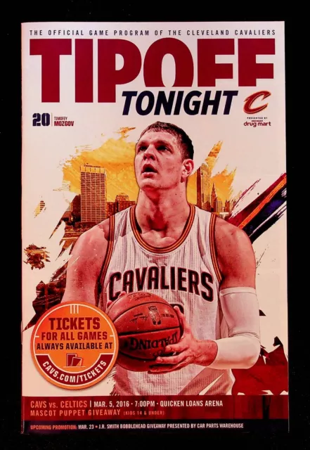Cleveland Cavaliers Boston Celtics NBA Cavs Program 2016 Championship Season