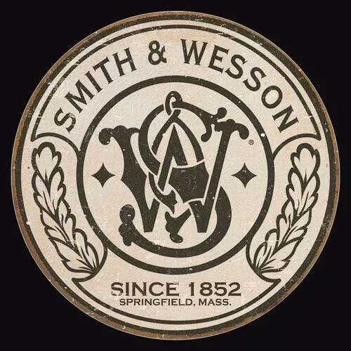 Smith & Wesson Logo Aluminium Metal Sign USA Vintage/Retro Look NEW Firearms