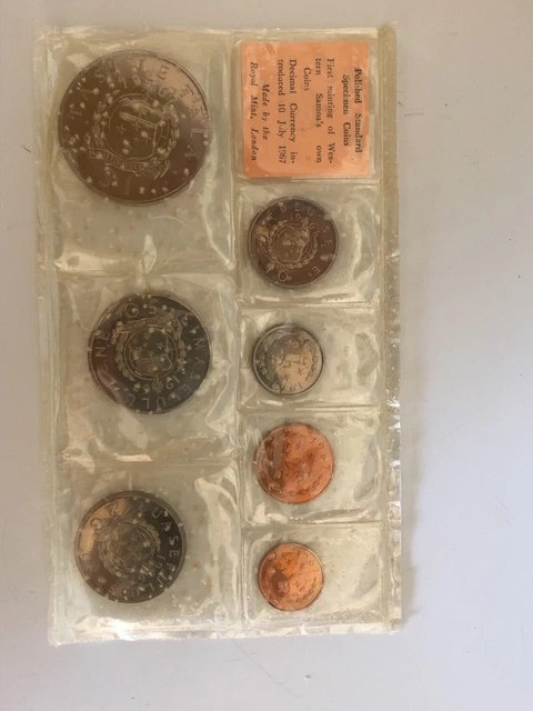 1967 Western Samoa's First Coinage Set Royal Mint London