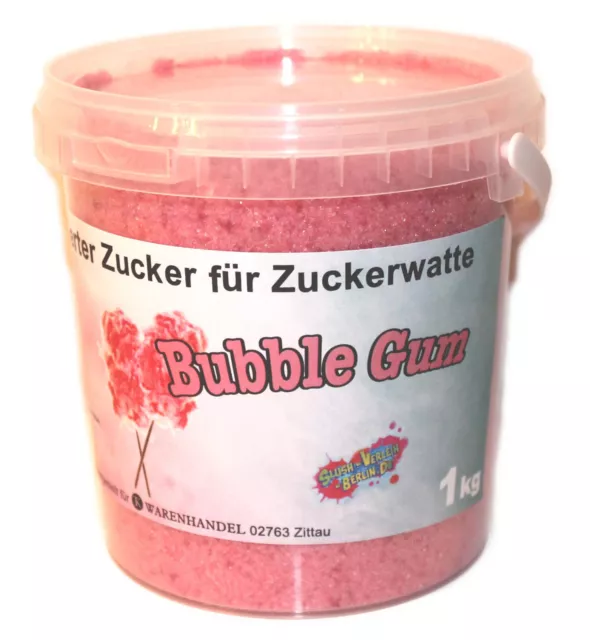 1 Kg Farbomazucker BubbleGum Zucker Popcorn färben Farbiges Popcorn Pink / Rosa